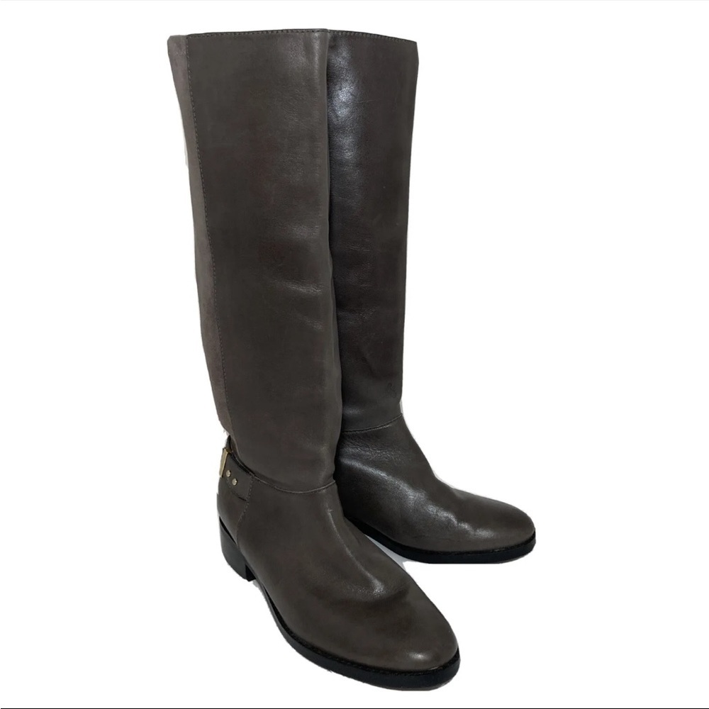 Cole Haan Womens Boots Leather Pull On Buckle Knee High Tall Size 6